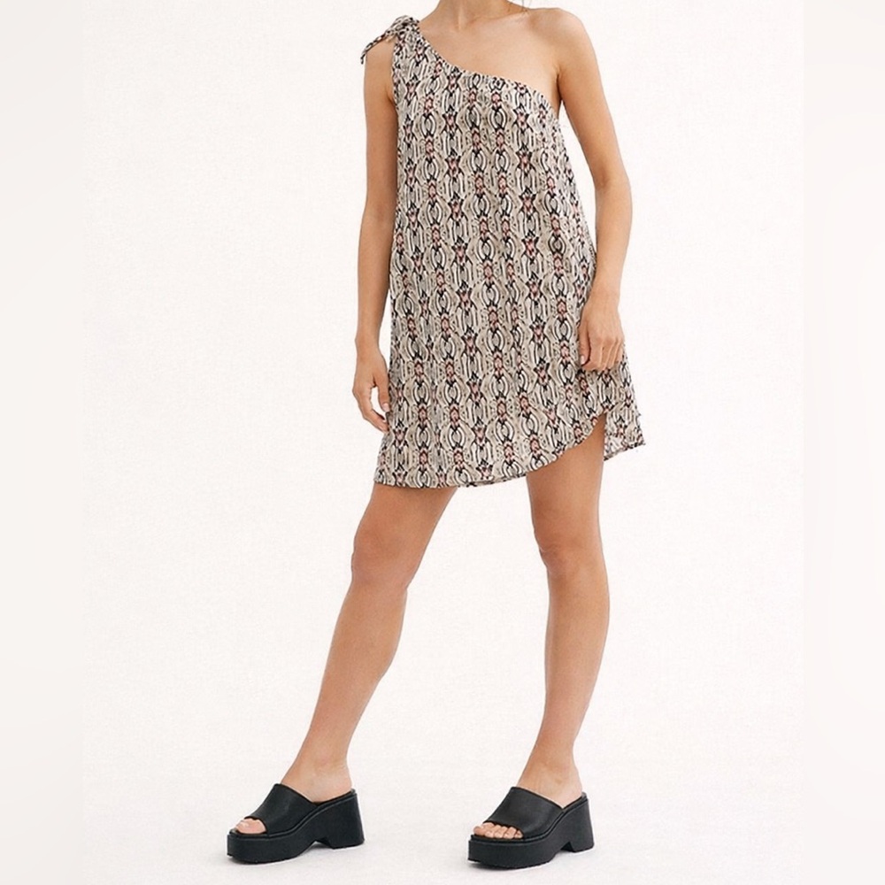 Free People One Shoulder Mini Dress Size 6
